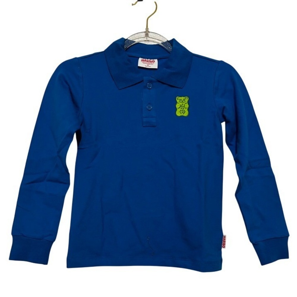 Haribo Toddler Long Sleeve Polo Shirt Blue Gummy Bear Graphic 3T‎ Boys Girls